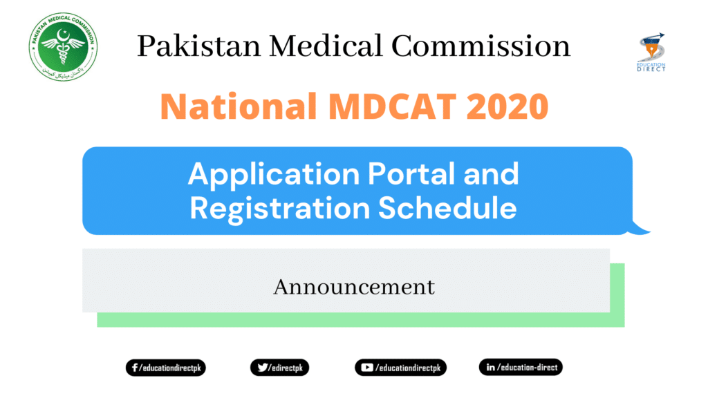 National MDCAT 2020 Application Portal