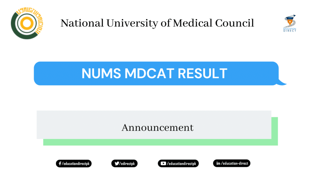 NUMS MDCAT Result 2020