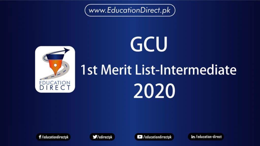 Gcu-1st-merit-List-2020-Intermediate
