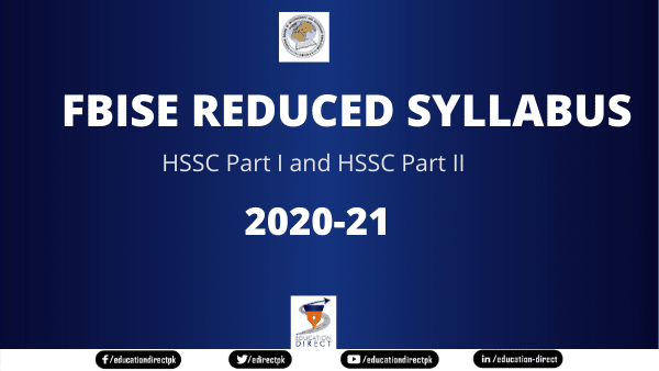 FBISE Intermediate Reduced Syllabus