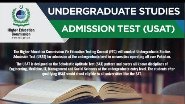 HEC Undergraduate Studies Admission Test (USAT) 2021