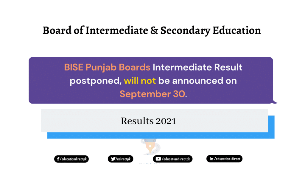 BISE Punjab Boards Intermediate Result